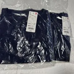 UNIQLO KIDS コットン前あきボディスーツ 140cm ネイビー２枚