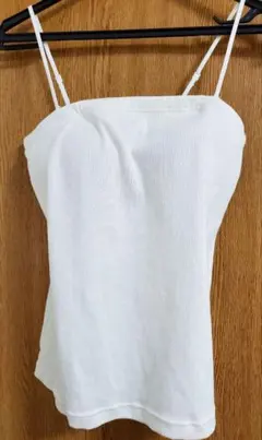 【tutuanna】ホワイト スリップタイプ ブラトップ サイズL