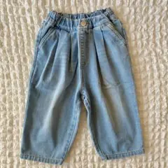 a*u様 デニム パンツ 90 バギーカーブ マニーナ ワイド ズボン ベビー