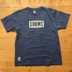 CHUMS ネイビー ロゴ Tシャツ Lサイズ