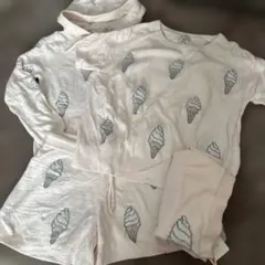 ジェラートピケ ルームウェア セットアップ ブランケット ソフトクリーム柄