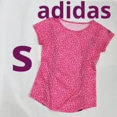再値下げ！美品！adidas アディダス　ティーシャツ レディース　s 桜　桃色のサムネイル