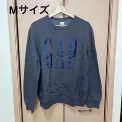 GAP グレー ロゴ入り クルーネック トレーナー
