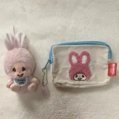 モンチッチ チムたん ぬいぐるみマスコット ポーチ ２個セット