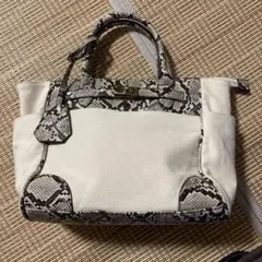 値下げ UNBILLON パイソン柄 トートバッグ