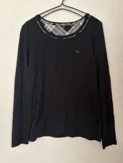 BARBERRY BLUE LABEL バーバリー　長袖カットソー　ブラック　M