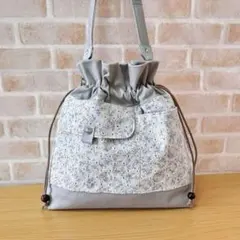 ☆ちひろ様専用①☆ ハンドメイドトートバッグ&マスク 紫陽花 風鈴