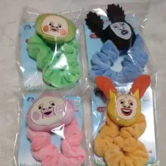 こびとづかん フェイスぬいぐるみシュシュ 4종 세트