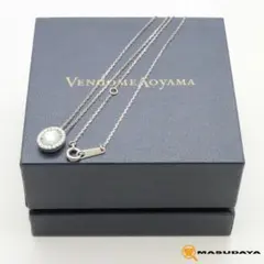 ヴァンドーム青山 ブルートパーズシェルダイヤモンドネックレス【美品】