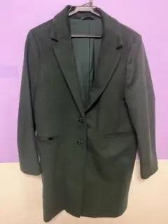 ダークグリーン ロングコート M