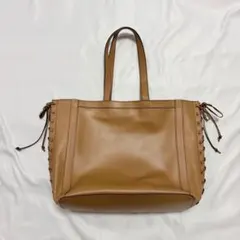 Max Mara 編み込み トートバッグ マックスマーラ　ブラウン　キャメルのサムネイル