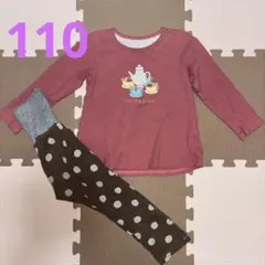 薄手長袖パジャマ　110 女の子　光る￼のサムネイル
