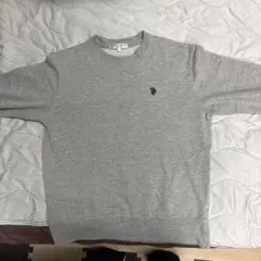 グレー クルーネック スウェット