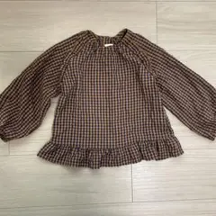 ZARA チェック柄長袖シャツ 4-5歳