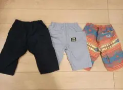 キッズ　ハーフパンツ　ショートパンツ　短パン　半ズボン　ブラック　グレー　セット