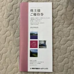東急不動産株主優待券 2026年1月末まで