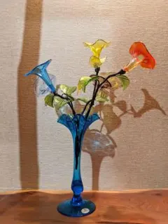 琉球ガラス ［あさがお飾り花瓶］