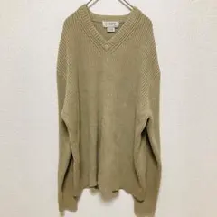 ジェイクルー Vネック ニット 無地 XL ベージュ コットン ゆったりのサムネイル