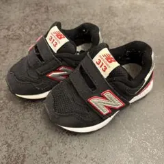 new balance 313 ベビーシューズ 黒/赤　12㎝