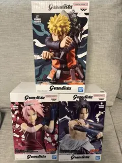 未開封）グランディスタ ナルト・サクラ・サスケ フィギュアセット