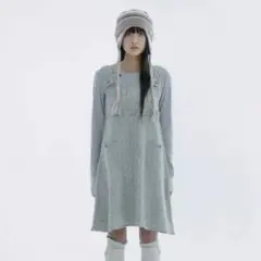 POPPY フード付きグレーAラインワンピース POPPY フード付きグレーAラインワンピース - メルカリ