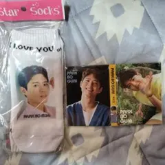 韓国　人気俳優★パク・ボゴム　 ソックス&メモ帳・ふせん紙のサムネイル