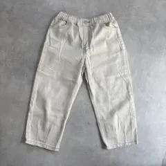 白デニム ホワイトパンツ 120 バレルレッグパンツ