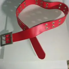 아동용 더블 핀 벨트 레드 아일렛 디자인