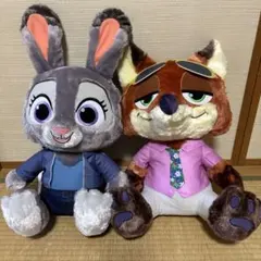 ズートピア2スーパーラージぬいぐるみセット ジュディ・ホップス ニック・ワイルド