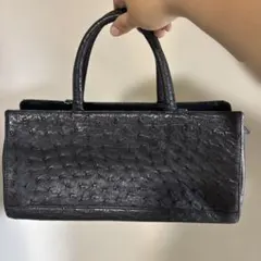 MarioSabatiniオーストリッチレザー ブラック ボストンバッグ - メルカリ