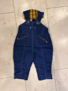 【超美品】マザーグース ネイビー 冬サロペット オーバーオール 100cm相当
