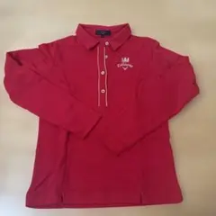 Callaway 赤 長袖ポロシャツ