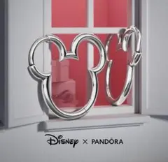 PANDORA ディズニー ミッキー シルエット フープ ピアスのサムネイル