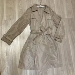 トレンチコート　レインコート　ベージュ　フリーサイズ