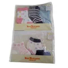 未使用☆ミキハウス(ホットビスケッツ)の3足組靴下2セット☆9～10