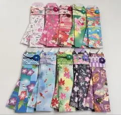 折紙 箸袋 割り箸入れ 着物風小花付き 10枚 No287