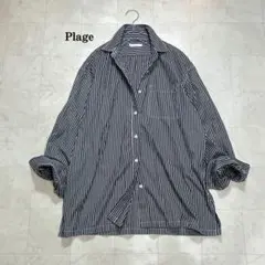 美品✨Plage boys box シャツ 長袖 ストライプ オーバーシャツ