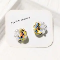 P-171　ハンドメイド☆ビジューピアス／イヤリング