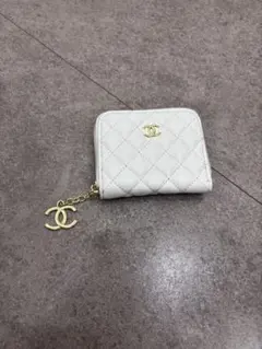 即日發送 CHANEL 香奈兒 菱格紋 零錢包 白色