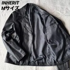 INHERIT インヘリット ダブルライダースジャケット レザー 本革 ブラック