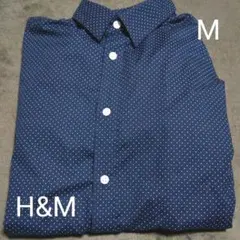 ❰美品❱H&M ネイビー シャツ ドット柄 定価2990円