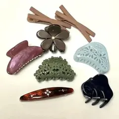 ヘアアクセサリー　バレッタ　まとめ売り　ペールブルー　入学式　入園式