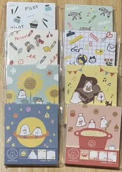 古川紙工 メモパッド 文房具店 おばけのけーくん 8点セットのサムネイル