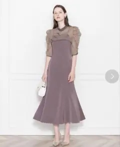 Leja コンビワンピース　パープル　M