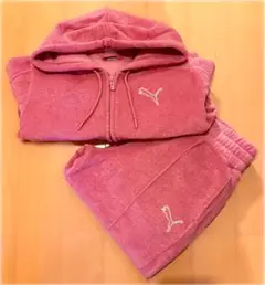 SALE(〜1/3)4800→4300 Puma ピンク パイル地セットアップ