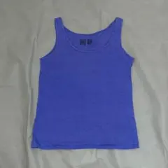 Y2K タンクトップ RETROGIRL ノースリーブ ブルー