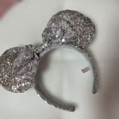 シルバー スパンコールリボンカチューシャ ミニー