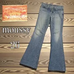 moussy マウジー デニム 26 フレア ブーツカット 美脚 日本製