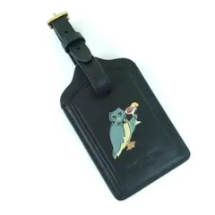 COACH コーチ レザー ネームタグ レザー フクロウラ ゲッジ ブラック