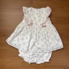 tartine et chocolat 70〜80cm 花柄ワンピース